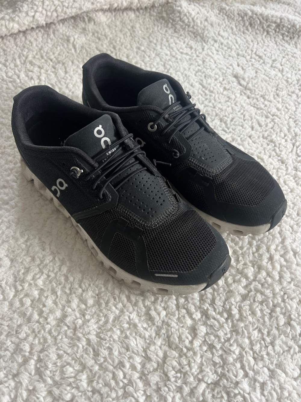 On Running Black Sneakers with White Sole